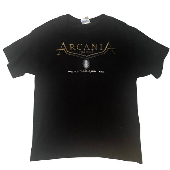 2010 Gothic 4 GameStop Promo T-Shirt Men's Large Black Sword RPG Video Game - Picture 2 of 5